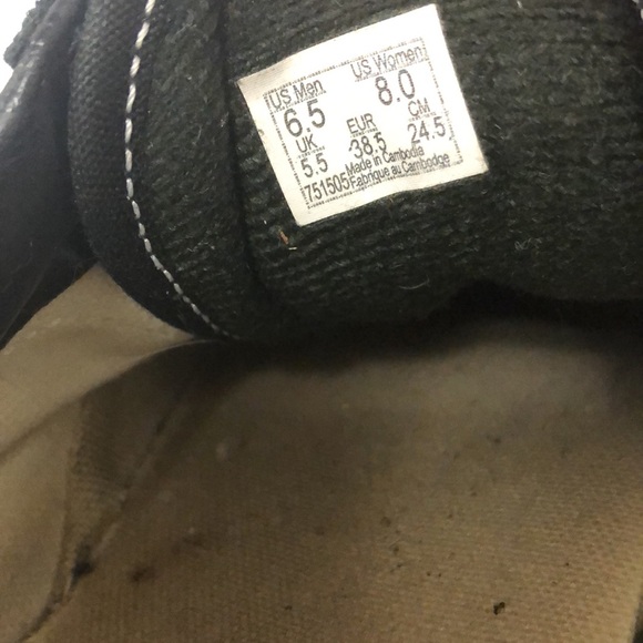 Vans 6.5 Black Old Skool Shoe White Sidestrip stitch Suede & canvas very good - Picture 8 of 9